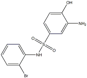 3-amino-N-(2-bromophenyl)-4-hydroxybenzene-1-sulfonamide Struktur