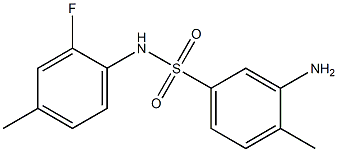 3-amino-N-(2-fluoro-4-methylphenyl)-4-methylbenzene-1-sulfonamide Struktur