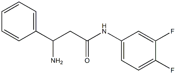 3-amino-N-(3,4-difluorophenyl)-3-phenylpropanamide Struktur