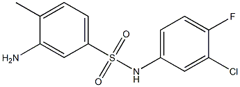 3-amino-N-(3-chloro-4-fluorophenyl)-4-methylbenzene-1-sulfonamide Struktur