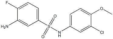 3-amino-N-(3-chloro-4-methoxyphenyl)-4-fluorobenzene-1-sulfonamide Struktur