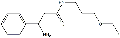 3-amino-N-(3-ethoxypropyl)-3-phenylpropanamide Struktur