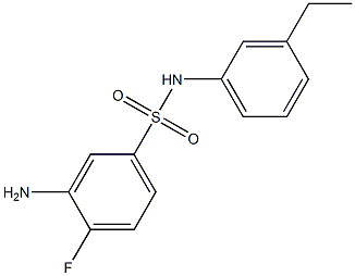 3-amino-N-(3-ethylphenyl)-4-fluorobenzene-1-sulfonamide Struktur