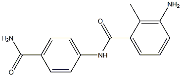 3-amino-N-(4-carbamoylphenyl)-2-methylbenzamide Struktur