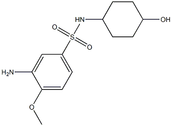 3-amino-N-(4-hydroxycyclohexyl)-4-methoxybenzene-1-sulfonamide Struktur