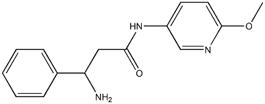 3-amino-N-(6-methoxypyridin-3-yl)-3-phenylpropanamide Struktur