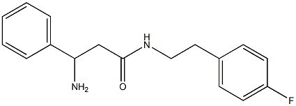 3-amino-N-[2-(4-fluorophenyl)ethyl]-3-phenylpropanamide Struktur