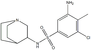 3-amino-N-{1-azabicyclo[2.2.2]octan-3-yl}-5-chloro-4-methylbenzene-1-sulfonamide Struktur