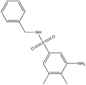 3-amino-N-benzyl-4,5-dimethylbenzene-1-sulfonamide Struktur