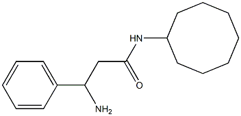 3-amino-N-cyclooctyl-3-phenylpropanamide Struktur