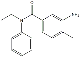 3-amino-N-ethyl-4-methyl-N-phenylbenzamide Struktur