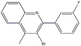 3-bromo-2-(3-fluorophenyl)-4-methylquinoline Struktur