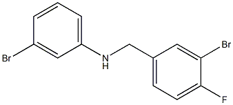 3-bromo-N-[(3-bromo-4-fluorophenyl)methyl]aniline Struktur