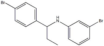 3-bromo-N-[1-(4-bromophenyl)propyl]aniline Struktur