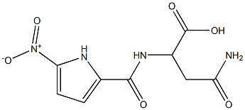 3-carbamoyl-2-[(5-nitro-1H-pyrrol-2-yl)formamido]propanoic acid Struktur