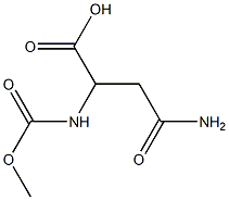 3-carbamoyl-2-[(methoxycarbonyl)amino]propanoic acid Struktur