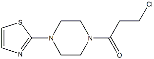 3-chloro-1-[4-(1,3-thiazol-2-yl)piperazin-1-yl]propan-1-one Struktur