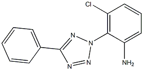 3-chloro-2-(5-phenyl-2H-1,2,3,4-tetrazol-2-yl)aniline Struktur