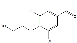 3-chloro-4-(2-hydroxyethoxy)-5-methoxybenzaldehyde Struktur