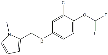 3-chloro-4-(difluoromethoxy)-N-[(1-methyl-1H-pyrrol-2-yl)methyl]aniline Struktur