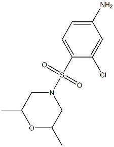 3-chloro-4-[(2,6-dimethylmorpholine-4-)sulfonyl]aniline Struktur