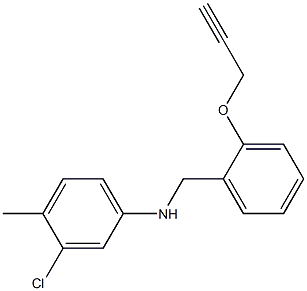 3-chloro-4-methyl-N-{[2-(prop-2-yn-1-yloxy)phenyl]methyl}aniline Struktur