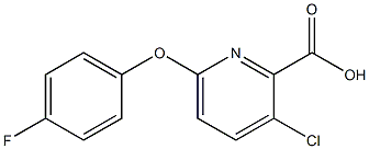 3-chloro-6-(4-fluorophenoxy)pyridine-2-carboxylic acid Struktur