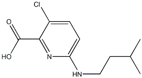 3-chloro-6-[(3-methylbutyl)amino]pyridine-2-carboxylic acid Struktur