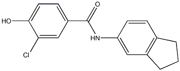 3-chloro-N-(2,3-dihydro-1H-inden-5-yl)-4-hydroxybenzamide Struktur