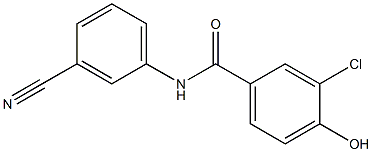 3-chloro-N-(3-cyanophenyl)-4-hydroxybenzamide Struktur