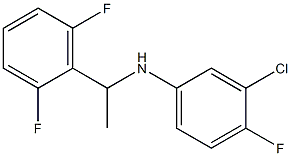 3-chloro-N-[1-(2,6-difluorophenyl)ethyl]-4-fluoroaniline Struktur