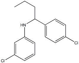 3-chloro-N-[1-(4-chlorophenyl)butyl]aniline Struktur