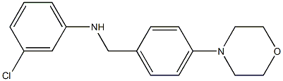 3-chloro-N-{[4-(morpholin-4-yl)phenyl]methyl}aniline Struktur