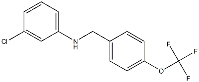 3-chloro-N-{[4-(trifluoromethoxy)phenyl]methyl}aniline Struktur