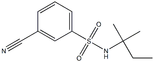 3-cyano-N-(1,1-dimethylpropyl)benzenesulfonamide Struktur