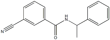 3-cyano-N-(1-phenylethyl)benzamide Struktur