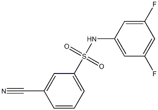 3-cyano-N-(3,5-difluorophenyl)benzenesulfonamide Struktur