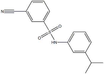 3-cyano-N-[3-(propan-2-yl)phenyl]benzene-1-sulfonamide Struktur