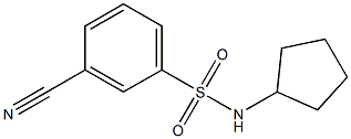 3-cyano-N-cyclopentylbenzenesulfonamide Struktur