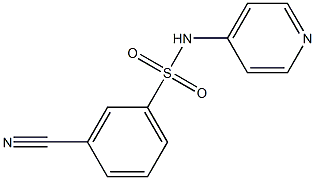 3-cyano-N-pyridin-4-ylbenzenesulfonamide Struktur