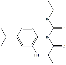 3-ethyl-1-(2-{[3-(propan-2-yl)phenyl]amino}propanoyl)urea Struktur