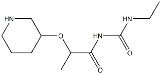 3-ethyl-1-[2-(piperidin-3-yloxy)propanoyl]urea Struktur