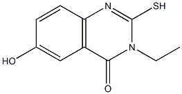 3-ethyl-6-hydroxy-2-mercaptoquinazolin-4(3H)-one Struktur