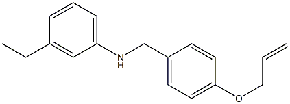 3-ethyl-N-{[4-(prop-2-en-1-yloxy)phenyl]methyl}aniline Struktur