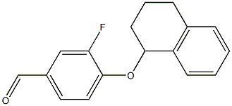 3-fluoro-4-(1,2,3,4-tetrahydronaphthalen-1-yloxy)benzaldehyde Struktur