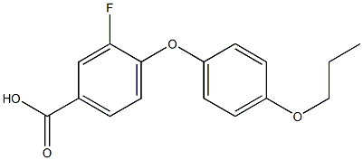 3-fluoro-4-(4-propoxyphenoxy)benzoic acid Struktur