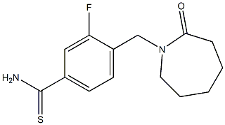 3-fluoro-4-[(2-oxoazepan-1-yl)methyl]benzenecarbothioamide Struktur