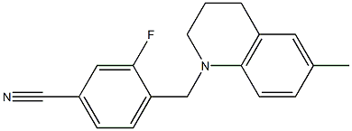 3-fluoro-4-[(6-methyl-1,2,3,4-tetrahydroquinolin-1-yl)methyl]benzonitrile Struktur