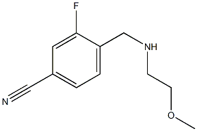 3-fluoro-4-{[(2-methoxyethyl)amino]methyl}benzonitrile Struktur