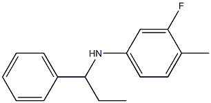 3-fluoro-4-methyl-N-(1-phenylpropyl)aniline Struktur